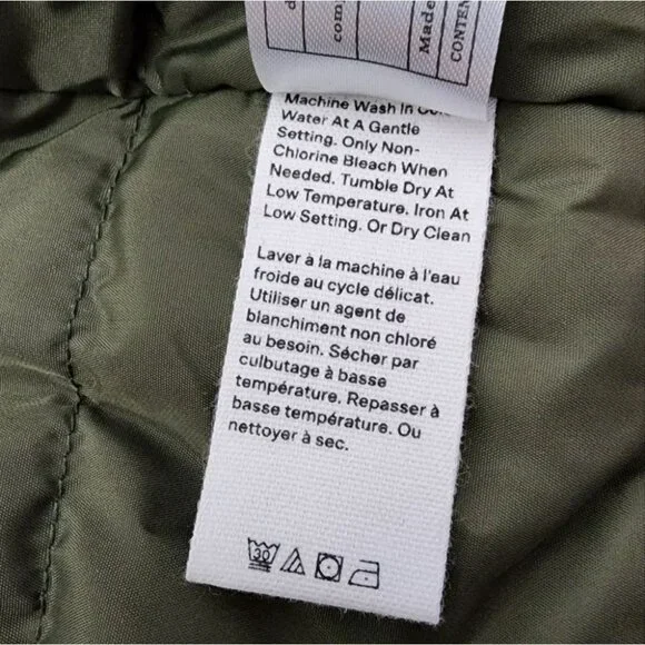 Hudson North Men's Olive Green Puffer Coat Parka Down Fill Winter Sz M - Picture 16 of 16